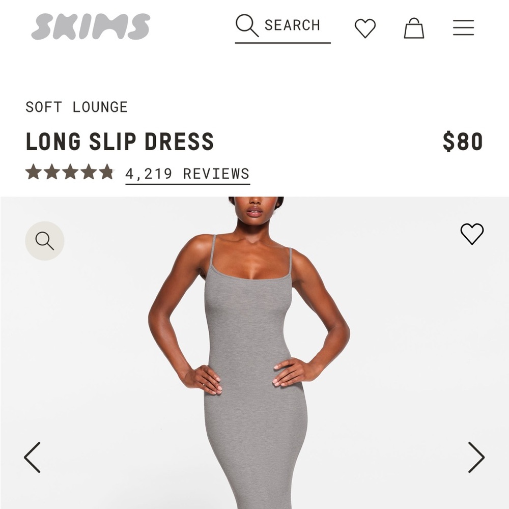 Slate Skims long slip dress